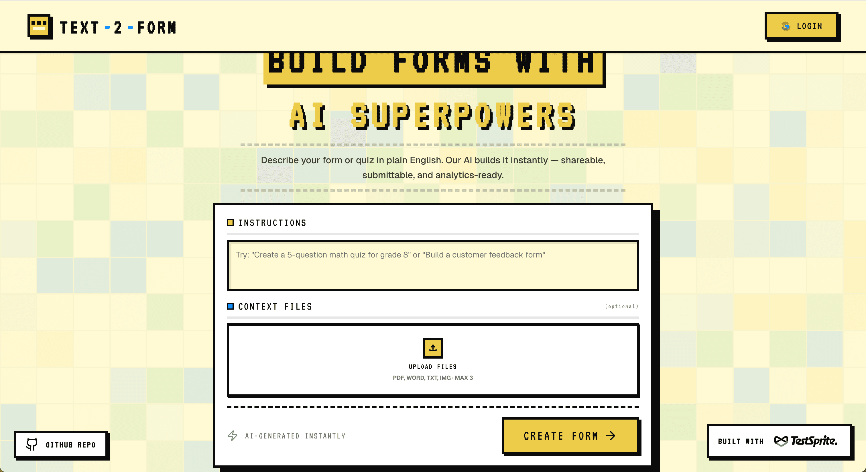 Text2Form AI preview